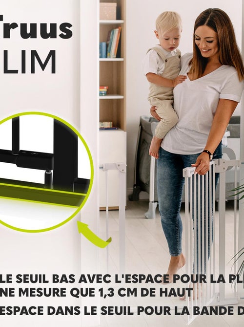 Barrière de sécurité bébé LIONELO Truus Slim - 75-105 cm - Fixation par pression - Sans perçage - Kiabi