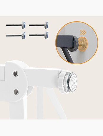Barrière de sécurité bébé LIONELO Truus Slim LED - 75-105 cm - Fixation par pression