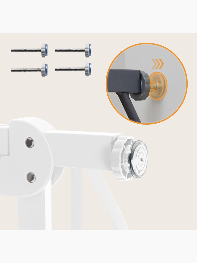 Barrière de sécurité bébé LIONELO Truus Slim LED - 75-105 cm - Fixation par pression Blanc Blanc - Kiabi