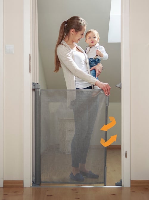 Barrière de sécurité bébé LIONELO Tulia - extensible jusque 140 cm - Noir - Kiabi