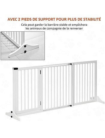 Barrière de sécurité chien longueur réglable porte sapin blanc