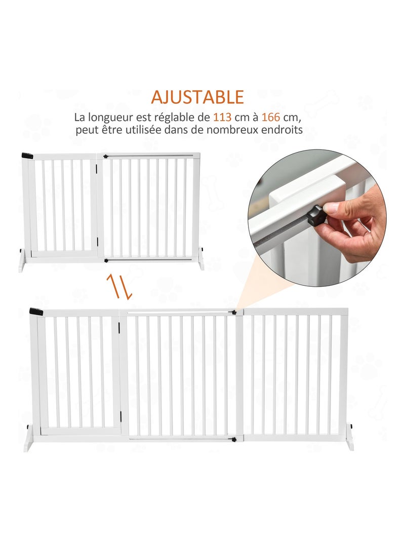 Barrière de sécurité chien longueur réglable porte sapin blanc Blanc - Kiabi