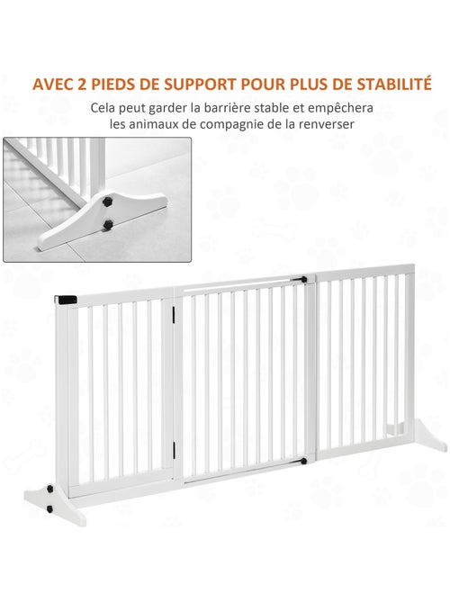 Barrière de sécurité chien longueur réglable porte sapin blanc - Kiabi