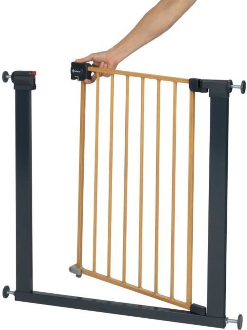 Barrière de sécurité Easy Close SecureTech Métal Noir Marron - Kiabi