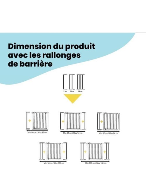 Barrière de sécurité enfant en métal 73-80 cm - - Safety 1st - Kiabi