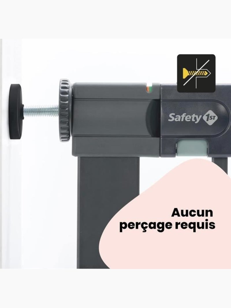 Barrière de sécurité enfant en métal 73-80 cm - - Safety 1st Noir - Kiabi