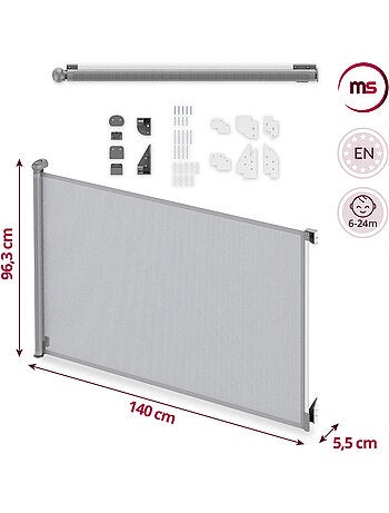 Barrière de sécurité enroulable enfant moby-system safeguard 140 cm