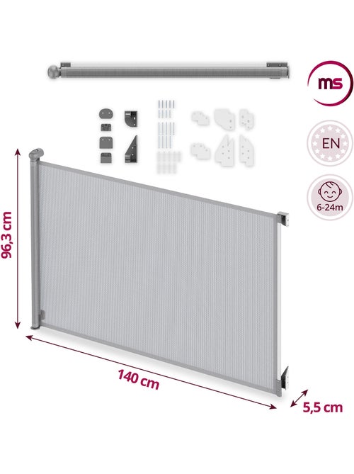 Barrière de sécurité enroulable enfant moby-system safeguard 140 cm - Kiabi Barrière de sécurité enroulable enfant moby-system safeguard 140 cm - Kiabi
