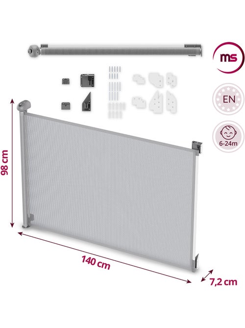 Barrière de sécurité enroulable enfant moby-system stairsafe 140 cm - Kiabi Barrière de sécurité enroulable enfant moby-system stairsafe 140 cm - Kiabi