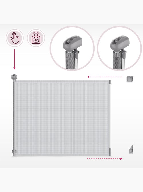 Barrière de sécurité enroulable enfant moby-system stairsafe 140 cm - Kiabi Barrière de sécurité enroulable enfant moby-system stairsafe 140 cm - Kiabi