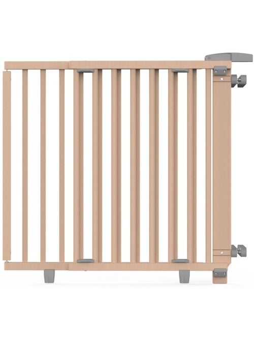 Barrière de sécurité escalier extensible bois vernis clair - 93 à 135 cm - Kiabi