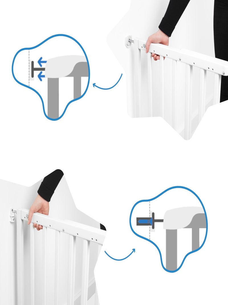 Barrière De Sécurité Extensible deco Pop 'Badabulle' Blanc - Kiabi