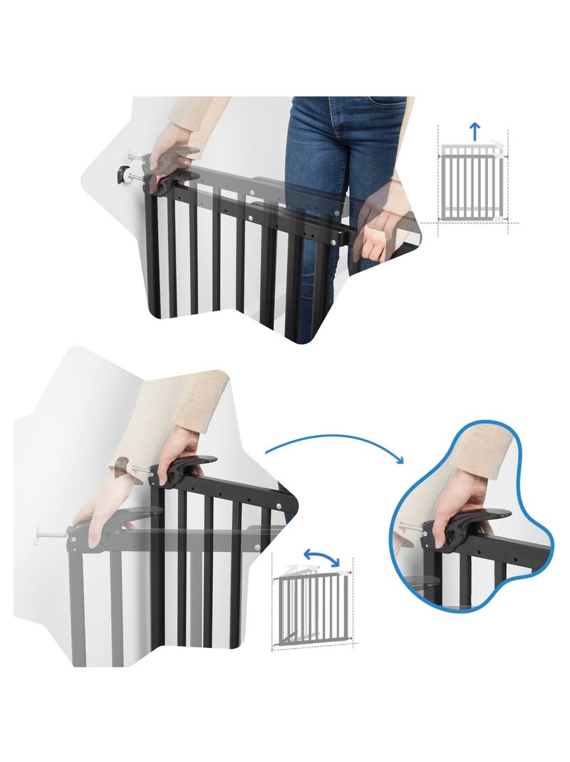 Barrière De Sécurité Extensible Deco Pop 'Badabulle' Noir - Kiabi