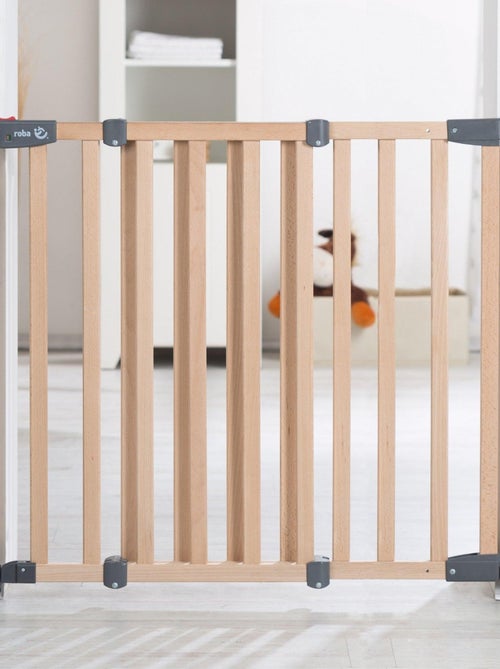 Barrière de sécurité extensible en bois massif Safety Up - ROBA - Kiabi Barrière de sécurité extensible en bois massif Safety Up - ROBA - Kiabi