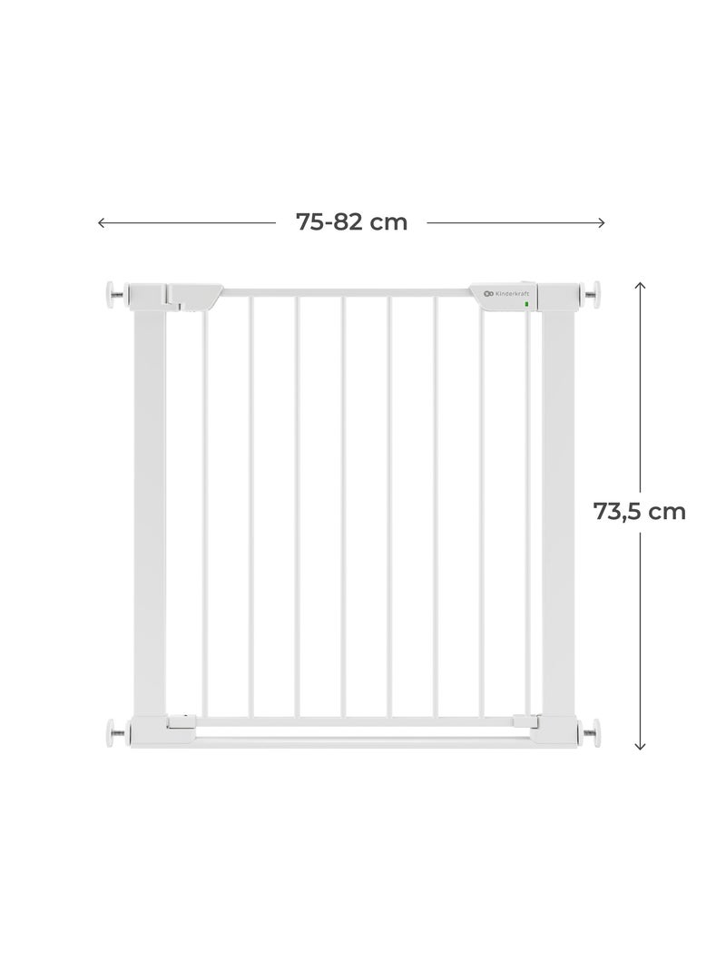 Barrière de sécurité Kinderkraft SAFE SNAP sans perçage, double verrouillage et largeur réglable Blanc - Kiabi