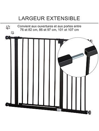 Barrière de sécurité longueur réglable sans perçage métal plastique