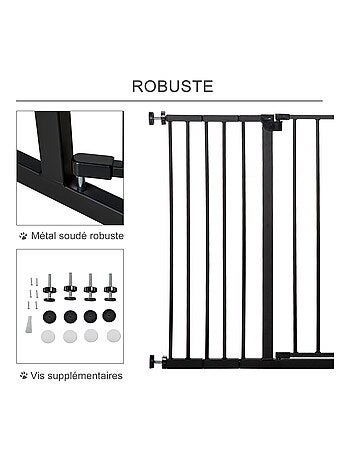 Barrière de sécurité longueur réglable sans perçage métal plastique