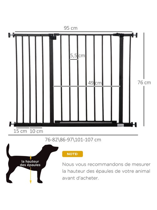 Barrière de sécurité longueur réglable sans perçage métal plastique - Kiabi