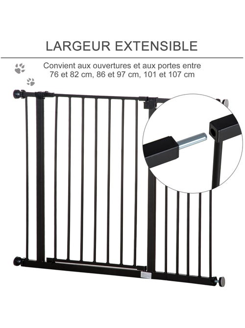 Barrière de sécurité longueur réglable sans perçage métal plastique - Kiabi