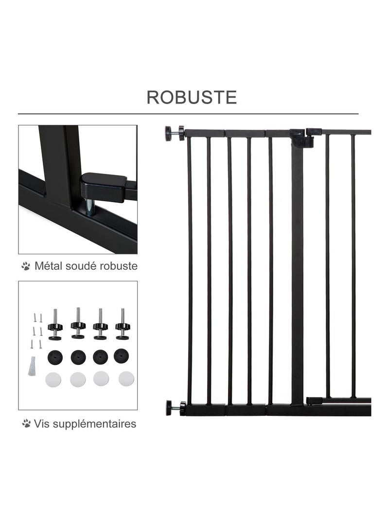 Barrière de sécurité longueur réglable sans perçage métal plastique Noir - Kiabi