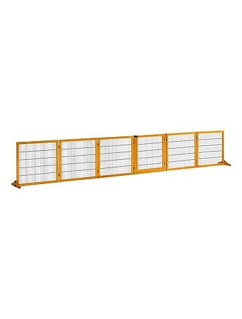 Barrière de sécurité parc enclos chien modulable pliable avec porte pin acier