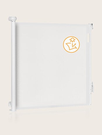 Barrière de sécurité rétractable - LIONELO Thea - 85 x 145 cm - Pas de seuil - Gris