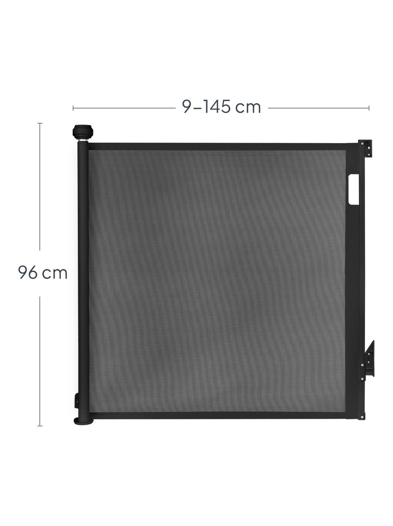 Barrière de sécurité rétractable - LIONELO Thea - 85 x 140 cm - Pas de seuil Noir - Kiabi