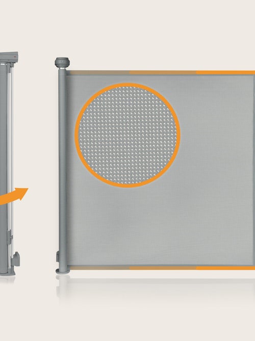 Barrière de sécurité rétractable - LIONELO Thea - 85 x 145 cm - Pas de seuil - Gris - Kiabi