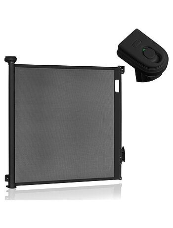 Barrière de sécurité rétractable - LIONELO Thea - 85 x 145 cm - Pas de seuil - Gris