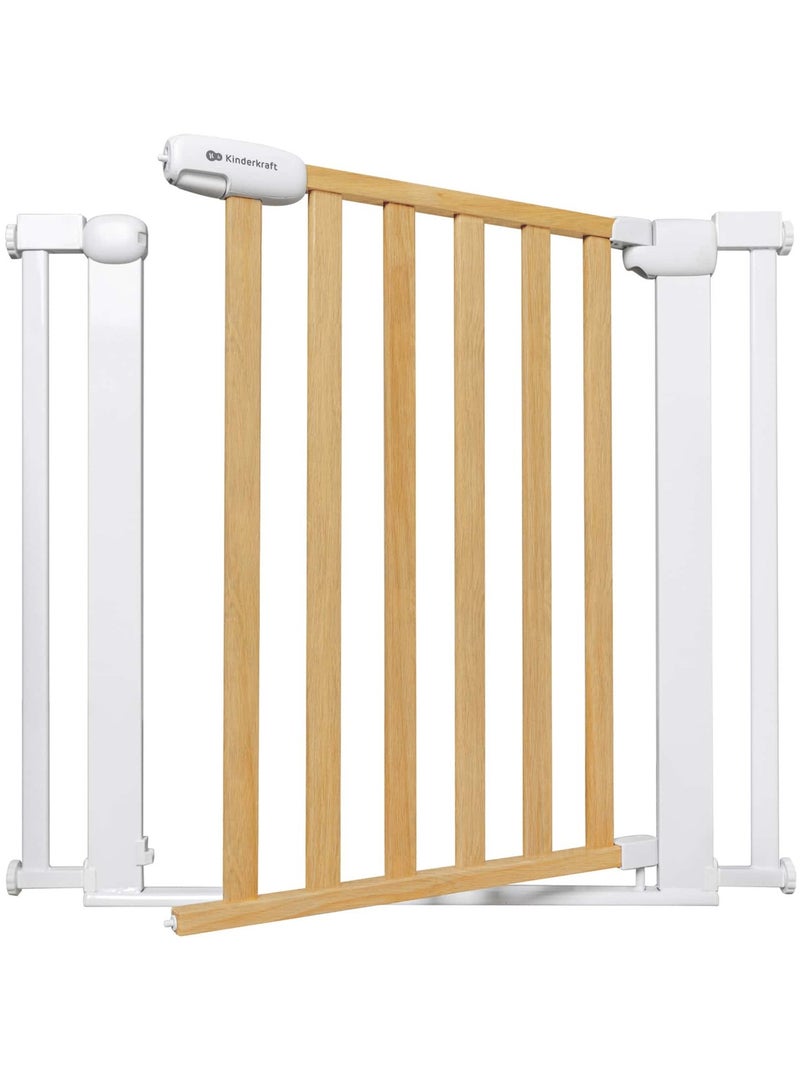Barriere de securite sans percage ouverture jusqua 90 degres Blanc/Bois - Kiabi