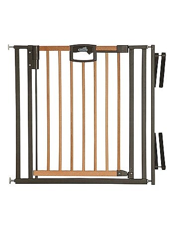Barrière Easy Lock Wood Plus avec adaptateur escalier (84 à 92 cm)