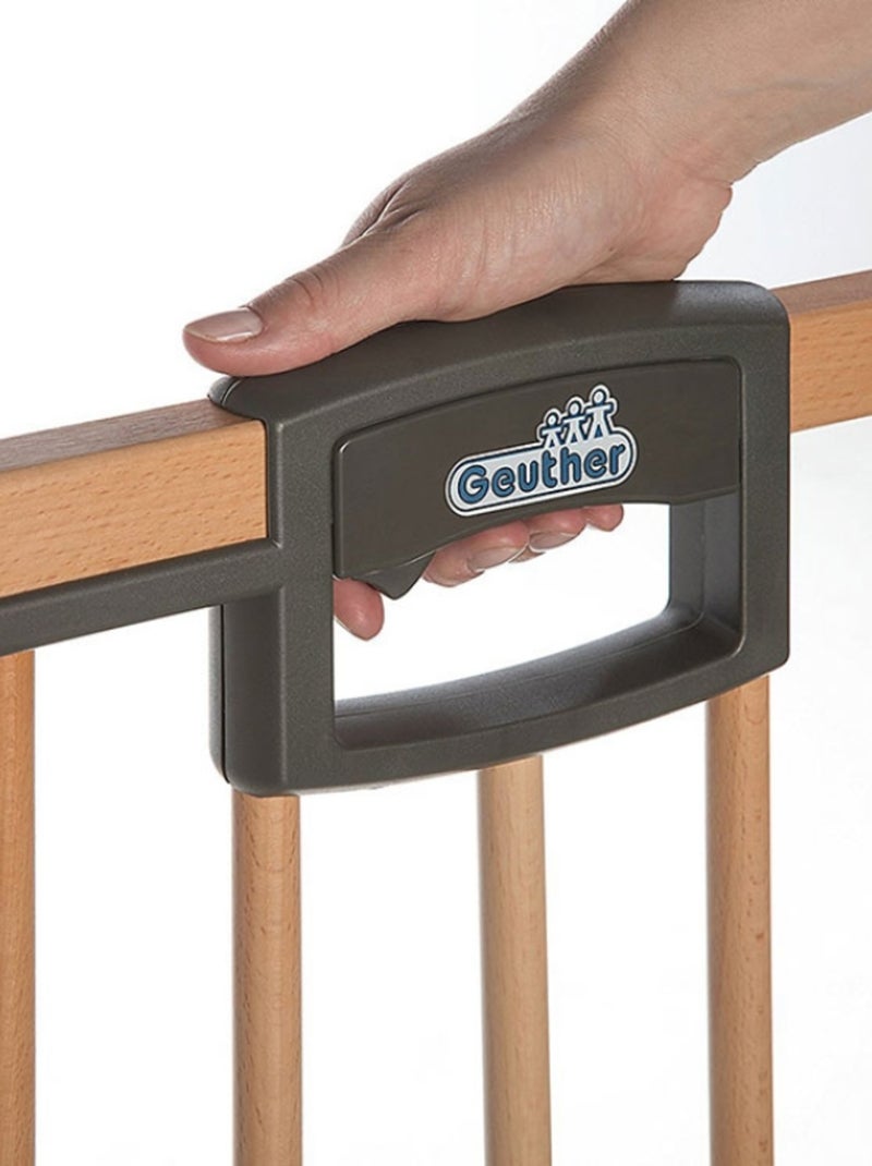 Barrière Easy Lock Wood Plus avec adaptateur escalier (84 à 92 cm) Beige - Kiabi