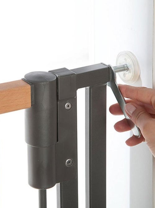 Barrière Easy Lock Wood Plus avec adaptateur escalier (84 à 92 cm) - Kiabi