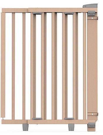Barrière extensible bois vernis clair - 58 à 93 cm