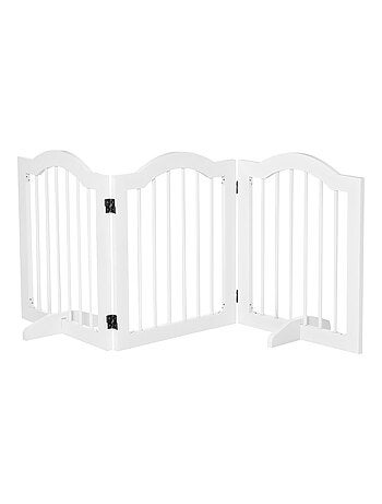 Barrière modulable pliable barrière de sécurité 154,5L x 61H cm blanc