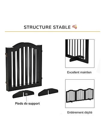 Barrière modulable pliable barrière de sécurité 154,5L x 61H cm
