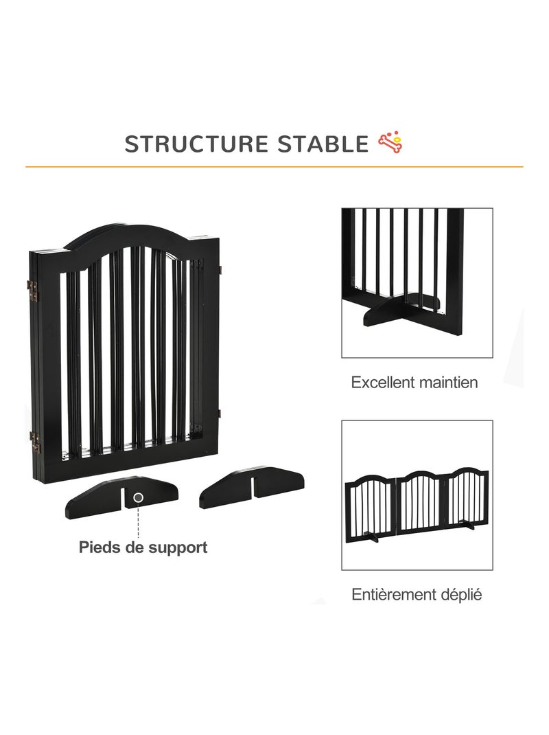Barrière modulable pliable barrière de sécurité 154,5L x 61H cm Noir - Kiabi