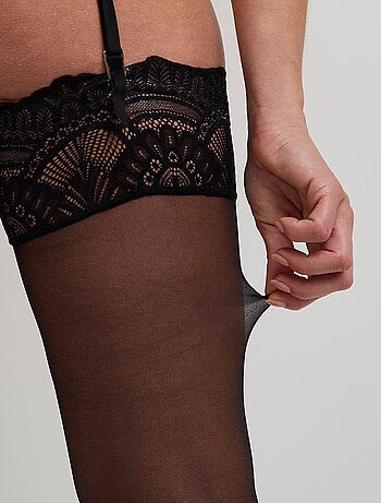 Bas autofixants 20 deniers Gladys - RougeGorge Lingerie