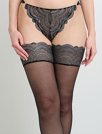 Bas autofixants 20 deniers Hasna - RougeGorge Lingerie