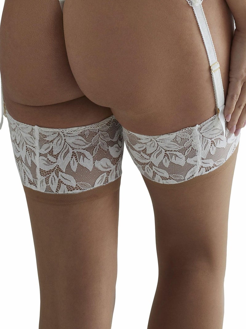 Bas autofixants Filipa Mariage Beige - Kiabi