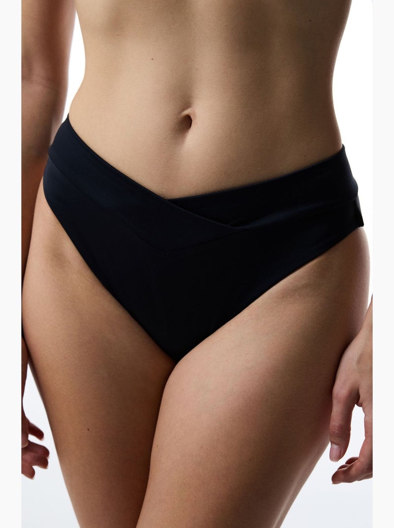 Bas de bikini à découpe en v penti Noir - Kiabi
