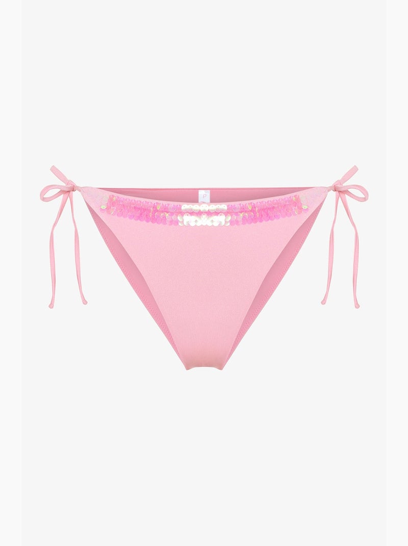 Bas de bikini à paillettes penti Rose - Kiabi