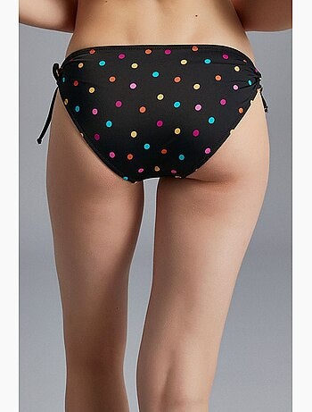 Bas de bikini à pois avec anneau penti