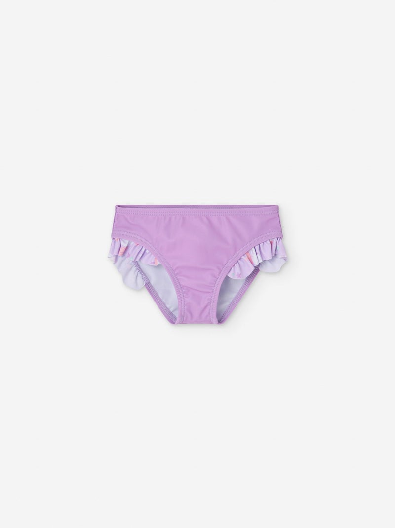 Bas de Bikini à Volants Mauve - Kiabi