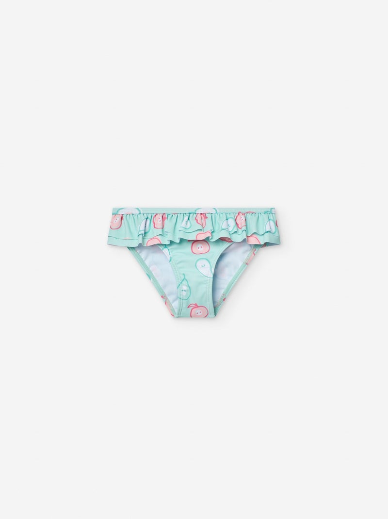 Bas de Bikini à Volants Vert clair - Kiabi