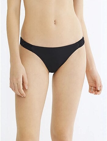 Bas de bikini basic avec détails en macramé sur les bords penti