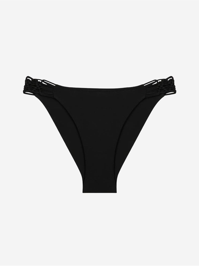 Bas de bikini basic avec détails macramé sur les côtés penti Noir - Kiabi