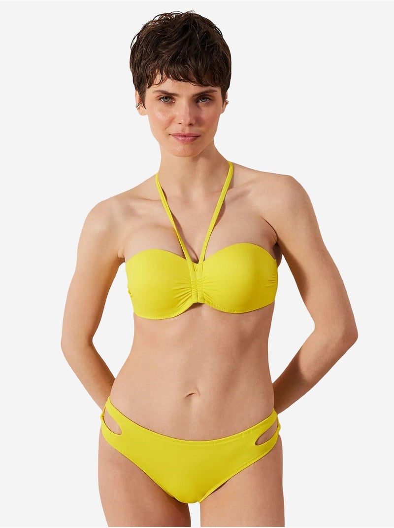 Bas de bikini basic cut penti Jaune citron - Kiabi