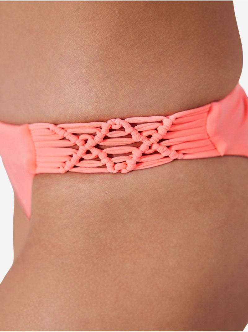 Bas de bikini basic macrame penti Rose fluo/Solinotes - Kiabi