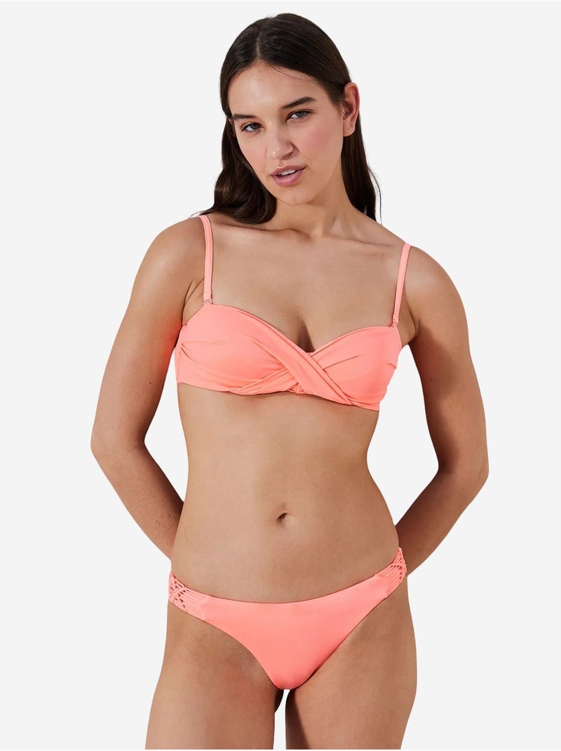 Bas de bikini basic macrame penti Rose fluo/Solinotes - Kiabi